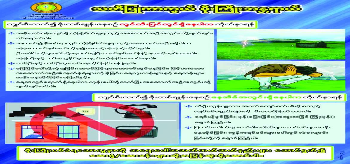 မိုးကြိုးအန္တရာယ် သတိပြုကာကွယ်